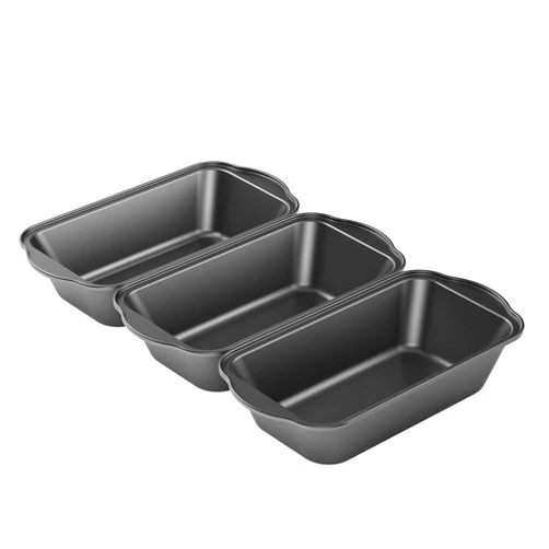 Tiawudi 3 Pack Nonstick Carbon Steel Baking Bread Pan, Large Loaf Pan, 9 1/2
