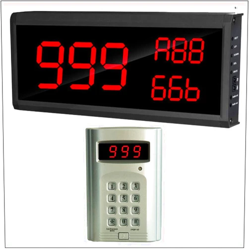 SHIHUI Queue Wireless Calling System 999-Channel Number Keypad Caller + 3 Number Display Host for Restaurant Hospital Fast Food Shop Kitchen Call