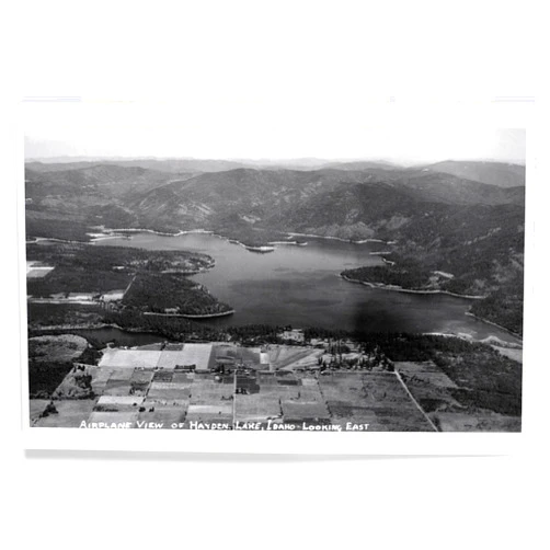 Lantern Press 8x12 Inch Art Print Wall Decor, Idaho, Hayden Lake Aerial, Vintage Photograph