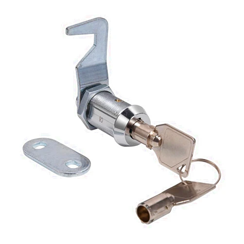 WOOCH Toolbox Lock Replacement Lock Tubular Cam Lock 90 Degree, Hook cam, Cabinet Locks with Keys RV Storage Drawer File Mailbox, Keyed Alike, Zinc Alloy (1-1/8 Inch, 1 Pack)