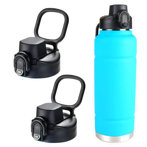 Maoolmht Auto Spout Lid for Bubba Trailblazer 24 32 40 oz Water Bottle, 2 Pack Lid Compatible with Bubba Flo Kids 16oz Wide Mouth Water Bottle, Portable Replacement Cap（2pcs）