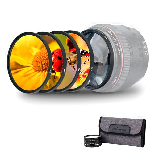 JJC 40.5mm Macro Close-Up Filter (+2 +4 +8 +10) Macro Filter Accessory with Lens Filter Pouch for Sony ZV-1 ZV-1F A6700 A6600 A6500 with 16-50mm f/3.5-5.6 Lens, Sony ZV-E1 A7C with FE 28-60mm f/4-5.6 Lens