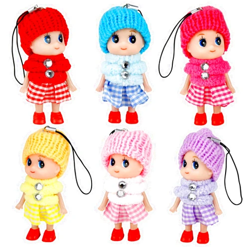 Sealive 6 PCS Small Dolls Girls - 3 Inch Fashion Dollhouse Dolls Princess - Mini Doll Surprise Gift For Kids- Little Dolls Decoration Accessories Wearing Miniature Clothes & Shoes Outfit Toys For Girl