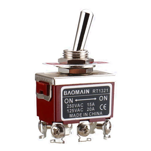 Baomain Toggle switch DPDT ON/ON 2 position 250VAC 15A 125VAC 20A 1/2