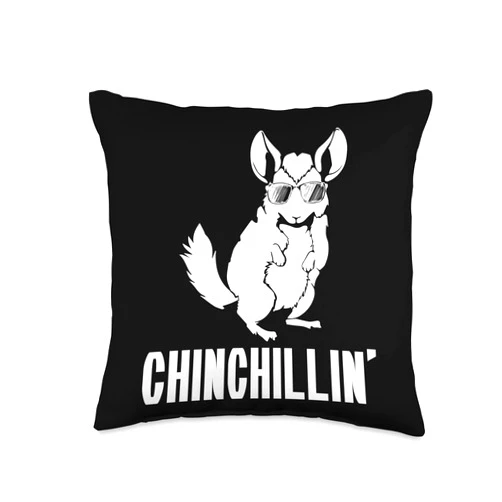 Chinchilla Chinchillas Rodent Wool Mouse Motifs Chinchillin Chinchilla Chinchillas Wool Mouse Rodent Throw Pillow