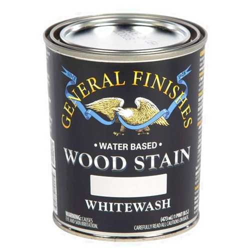 General Finishes Water Based Wood Stain, 1 Pint, Whitewash