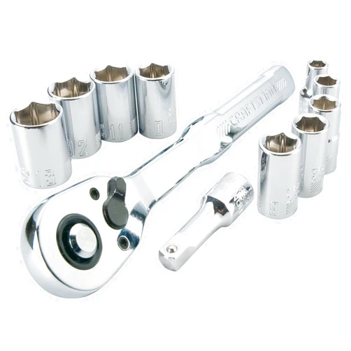 CRAFTSMAN Mechanics Tool Set, Metric, 1/4 Inch Drive, 11 Piece (CMMT34871)