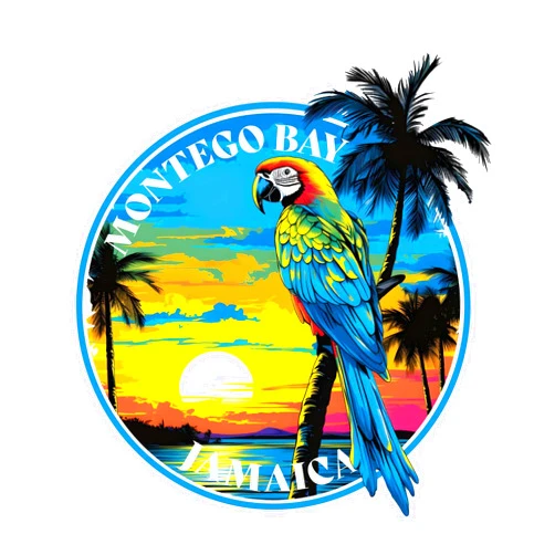R and R Imports Montego Bay Jamaica Design A Souvenir Fridge Magnet 2-Inch