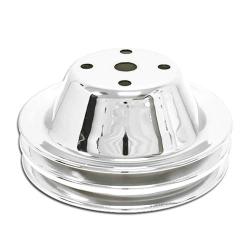 Cobra-Tek Fits 1969-85 Chevy SB Small Block Chrome Steel for Long Water Pump Pulley (2 Groove)