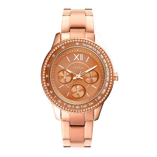 Fossil Stella Women's Watch with Stainless Steel or Leather Band and Crystal-Accents