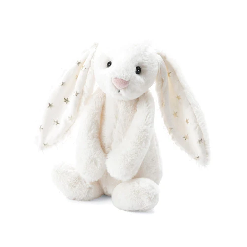 Jelly Cat Jellycat Bashful Twinkle Bunny Chime Rattle Stuffed Animal, 10 inches