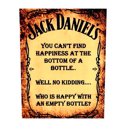 AMERICAN LUXURY GIFTS Jack Daniels Whiskey - Funny Wall Art, Wall Art Print, Tennessee Bourbon Whiskey Humorous Wall Decor, Home Wall Decor, Bar Shop Decor, Living Room Wall Decor & Office Decor, Unframed - 8x10