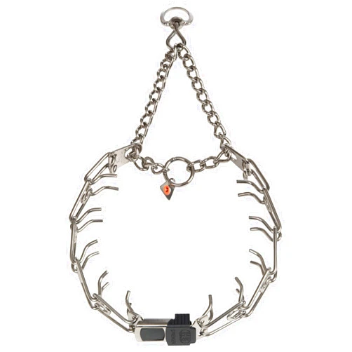 Herm Sprenger Dog Training Prong Collar with Quick Release Cliclock Buckle and Swivel Ring | Adjustable Length Stainless Steel Collar Made in Germany for Large Dogs up to 20