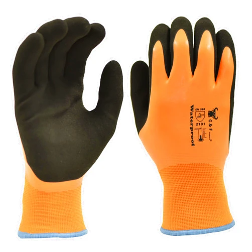 G & F Products Waterproof cold weather Double Coated Windproof HPT Plam and Fingers Acrylic Terry inner