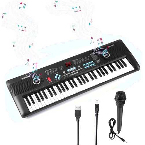 Afddfeh 61 keys piano keyboard, Electronic Digital Piano with Built-In Speaker Microphone, Portable Keyboard Gift Teaching for Beginners, electric piano for kids, Birthday Gift for Children