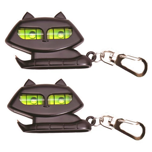 Monkey Business Katz, A Bottle Opener with Keychain and Spirit Level, Pocket Size Cat Keyring, Keychain Bottle Opener (2 Pieces)