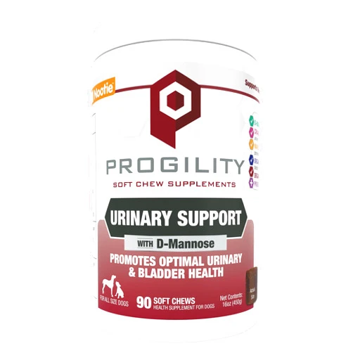 Nootie Progility Urinary Support Supplement for Dogs, Bladder Support and Urinary Tract Support for Dogs with Cranberry and D-Mannose, 90 Soft Chews per Container