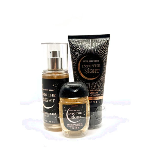 Generic Bath and Body Work Into The Night Gift Set, Fragrance Mist, Hand Gel, Hydration Cream, 3 Piece Collection