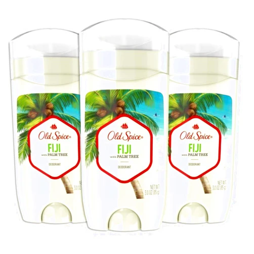 Old Spice Aluminum Free Deodorant for Men Fiji With Palm Tree Scent Inspired By Nature 3 Oz, Pack Of 3