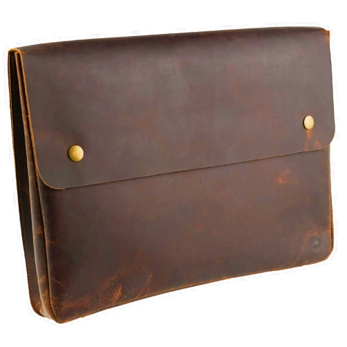 moonster Leather Folder, Full Grain Leather File Folder Organizer Document Holder, Leather Portfolio for Men – Spacious Leather Folio Laptop Sleeve Case for 13