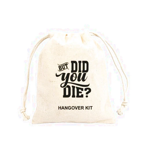 BIGEVENTS20 Bachelorette Hangover Kit - 10 Cotton Drawstring Bags, Amenity & Recovery Kits for Wedding & Engagement Parties