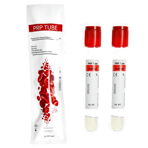 HGMED 50pcs 10ml PRP Tubes ACD and Gel PRP Tube for Separation Gel and Anticoagulant, white
