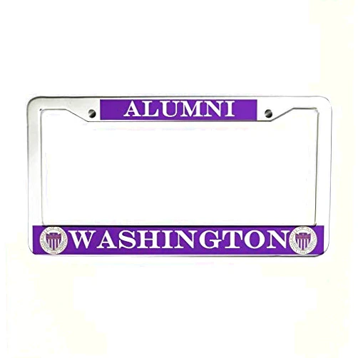 Urbanrags License Plate Holder University of Washington Alumni Cute Cool Matte Powder Coated Car License Plate Cover License Plate Holder 2 Holes Rattle-Proof for Front Back License