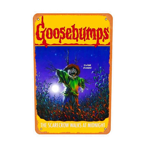 Erixskop Goosebumps: Scarecrow Poster Vintage Metal Signs for Garage Man Cave 8X12 Wall Decor Art
