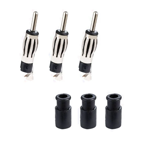 POBADY 3PCS DIN Plug Crimp Connector Straight Adapter FM/AM Car Radio Antenna Connection DIN Plug Lantern Adapter for Cable RG58 FM/AM Digital Radio