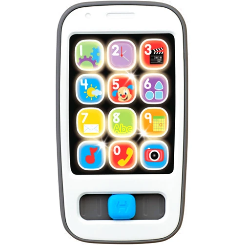 Fisher-Price Laugh & Learn Baby & Toddler Toy Smart Phone with Music Lights & Learning Songs for Ages 6+ Months, Gray