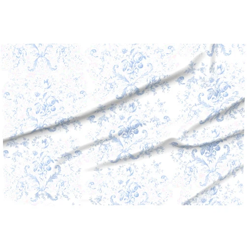 Spoonflower Fabric - Grandmillennial Cottagecore French Countryside Blue and White Floral Printed on Cotton Poplin Fabric by The Yard - Sewing Shirting Quilting Dresses Apparel Crafts