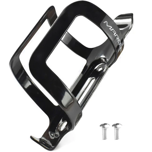MARQUE Bike Water Bottle Holder - Bicycle Hydration Bottle Cage, Fits Most Road Cycling and Mountain Bike, Stainless Steel Bolts Included (Gloss Black)