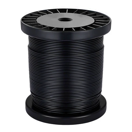 FOLUXING 100Ft Wire Rope, 304 Stainless Steel Black Vinyl Coated Wire Rope, Outdoor Light Guide Wire, 1/16 Inch Coated to 3/32 Inch for Hanging String Lights, Globe Lights and Lanterns