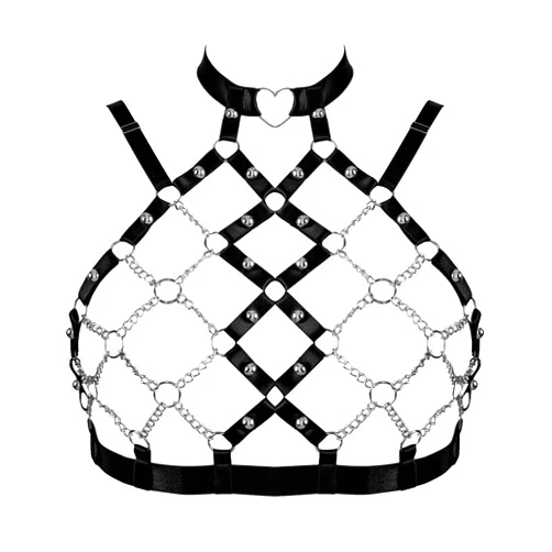 PETMHS Women's Body Cage Breast Harness Belts Hollow Out Bra Strappy Plus Size Lingerie New Punk Gothic Rave Charm Tops Bras
