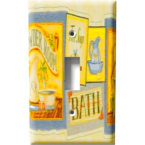 SnazzySwitch Bath Decorative Light Switch Cover - Single Toggle Wall Plate