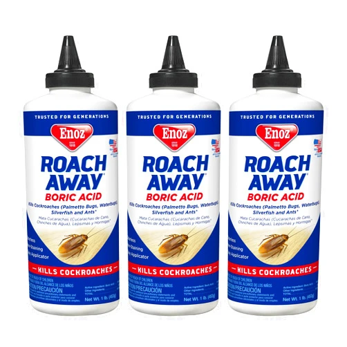 Enoz No Zone Roach Away Powder, Kills Cockroaches, Silverfish, and Ants (Pack of 3)