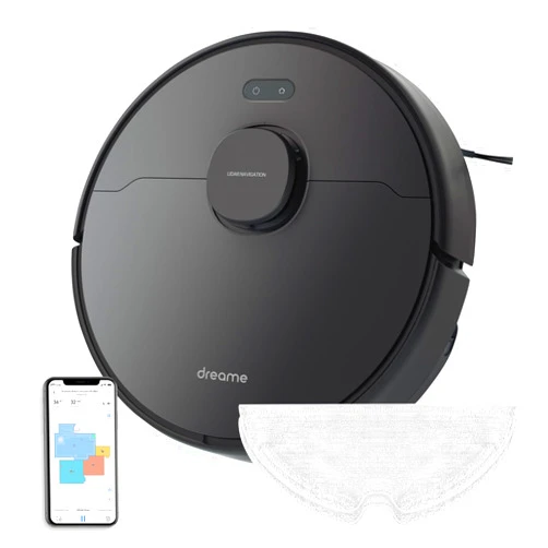 dreame D9 Max Robot Vacuum and Mop Combo, LiDAR Navigation, 4000Pa Strong Suction Power, 180mins Runtime, 2-in-1 Sweep and Mop, Compatible with Alexa