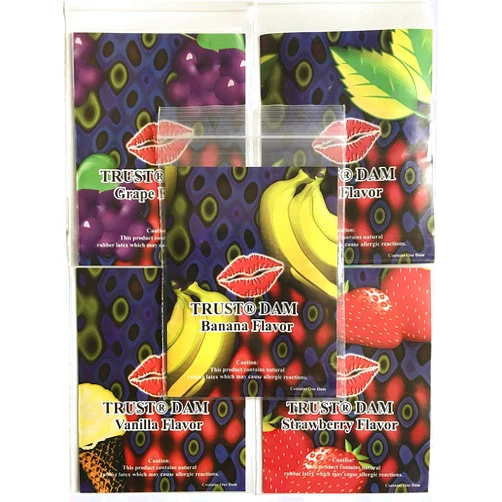 Kwanjai shop Latex Dental Dam Assorted 1 pc. ( 6 Pack )