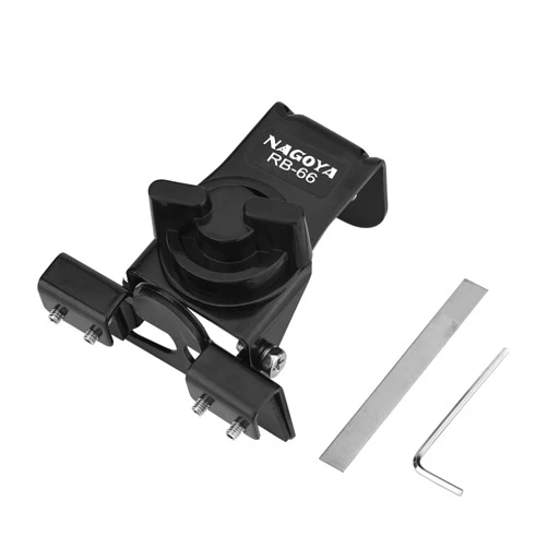 Yoidesu RB-66 Car Radio Antenna Bracket, Adjustable Mobile Antenna Holder, Stainless Steel Car Clip Aerial Mount Trunk Lid Hatchback Black