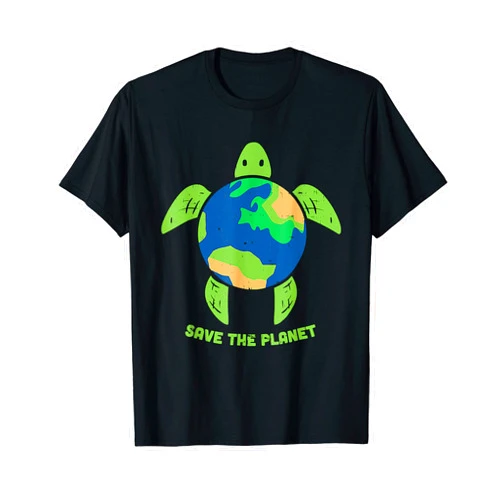Save The Planet Earth Day Environment Turtle Recycle Ocean T-Shirt