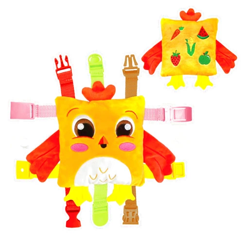 Buckle Toys - BokBok Chicken - Learning Activity Toddler Plane Travel Essential Toy - Develop Motor Skills and Problem Solving