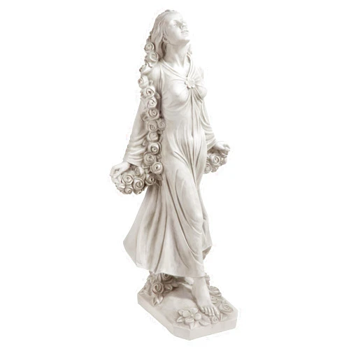 Design Toscano KY47018 Flora Divine Patroness of Gardens Roman Statue, 14 Inches Wide, 14 Inches Deep, 31 Inches High, Antique Stone Finish