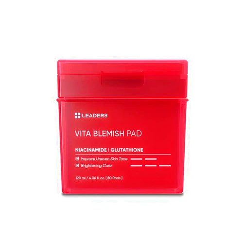 Leaders Vita Blemish Pad - Targeted Solution for Blemish Spots | 80 Pads x 120ml | Vegan-Certified | Gentle Formula
