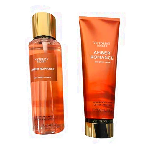 Victoria's Secret Amber Romance Fragrance Mist and Body Lotion Gift Set (Amber Romance)