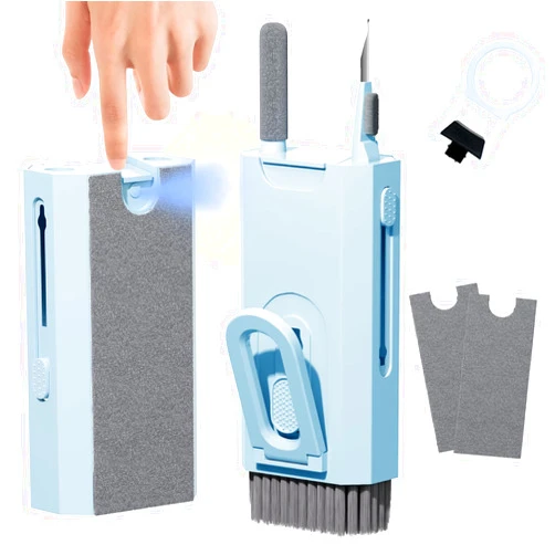 Fotoumgl 8-in-1 Airpod Cleaner Kit & 2 Extra Cleaning Cloths - Screen Cleaner, Phone Cleaning Kit, Laptop Cleaning, Keyboard Cleaning Kit, Device Cleaning Kit for Airpods Earbuds, MacBook, Earphone