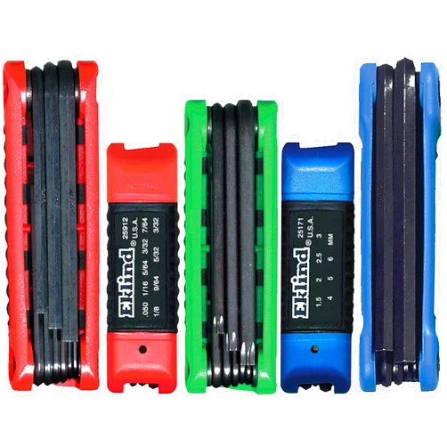 Eklind Tool 25036 5 sets 36 Pieces Steel Ergo-Fold Fold-up Hex Key Allen Wrench Combo, Inch/MM/TORX Star