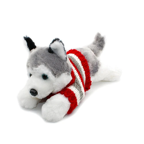 Vintoys Soft Plush Toy Lying Siberian Husky Plush Puppy Stuffed Animals Dogs 12