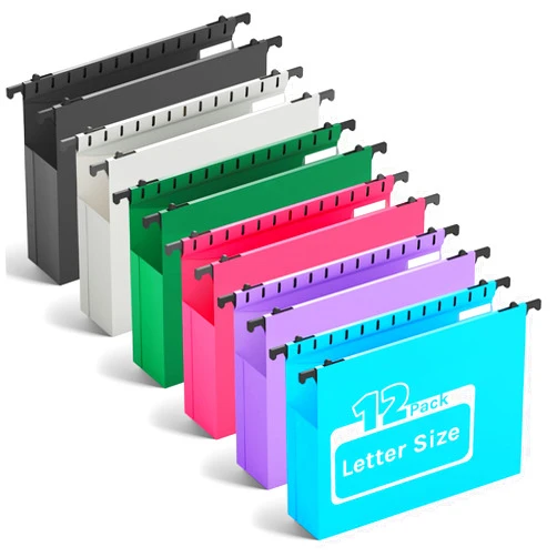 Ansook Extra Capacity Plastic Hanging File Folders,2
