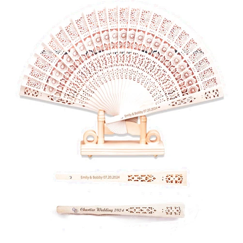 LIUBAI 50Pcs Personalized Wooden Folding Wedding Fans - Custom Wedding Fans with Yarn Bag and Tassels Engraved Text Wedding Fans for Party Favor Bridal Shower Gifts Guests Bulk (50)