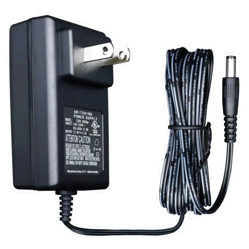 OXZEEWEE 12V 2A 24W 6ft Long Power Supply Adapter, AC DC Switching Adapter (Input 100-240V, Output 12Volt 2Amp 2000mA), DC 12V 5.5x2.1mm Wall Mount Transformer Charger Plug, UL Listed